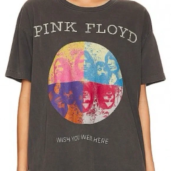NWOT🖤Daydreamer Pink Floyd Wish You Were Here Merch Tee S Black oversized - Picture 4 of 9
